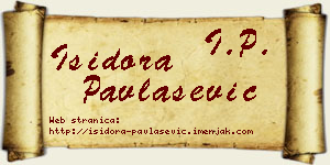 Isidora Pavlašević vizit kartica